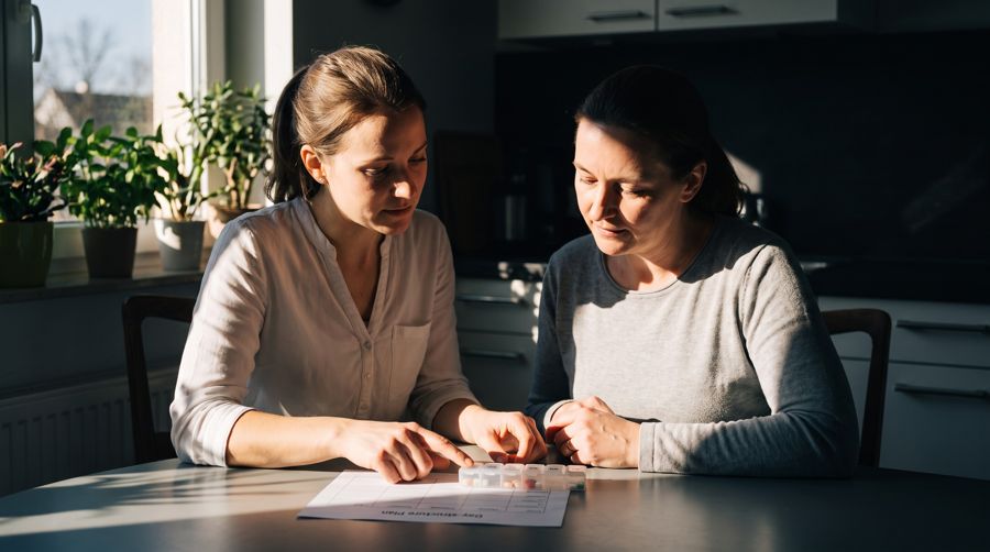 Beratung zu Hause am Küchentisch